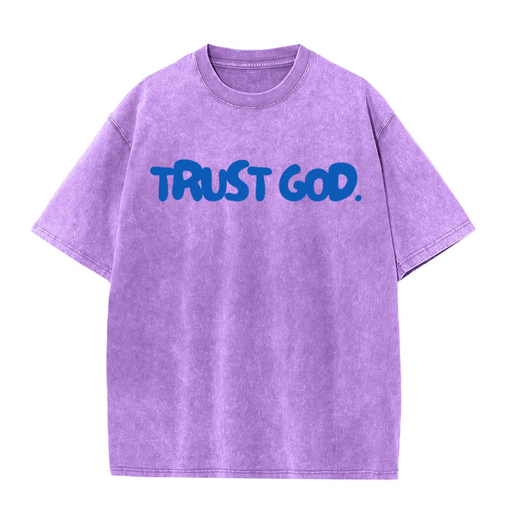 Christianartworkshop „Vertraue auf Gott“ Unisex-T-Shirt (vorgewaschen) - Lila - 5XL - image 8