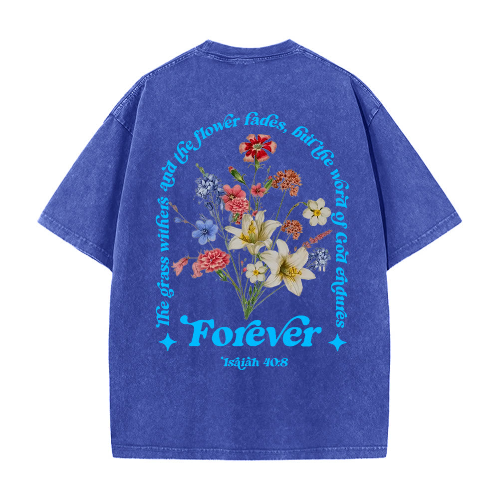 Christianartworkshop Unisex-T-Shirt „Ewiges Wort Gottes“ (vorgewaschen) - Blau - 5XL - image 14