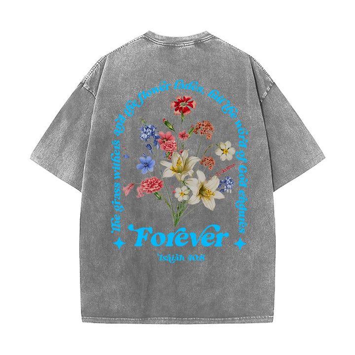 Christianartworkshop Unisex-T-Shirt „Ewiges Wort Gottes“ (vorgewaschen) - Grau - 5XL - image 10