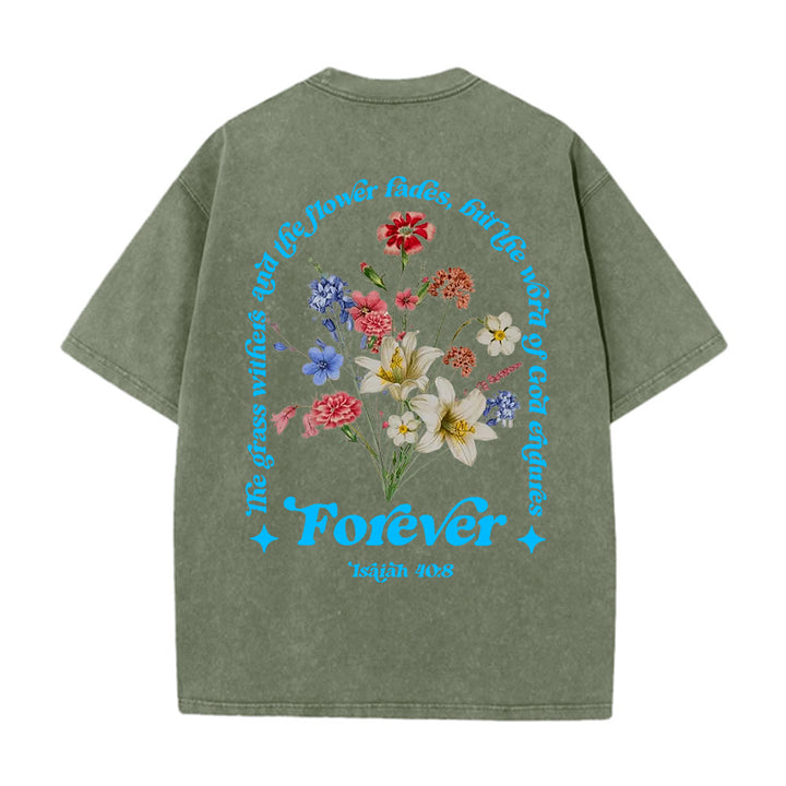 Christianartworkshop Unisex-T-Shirt „Ewiges Wort Gottes“ (vorgewaschen) - Armeegrün - 5XL - image 8