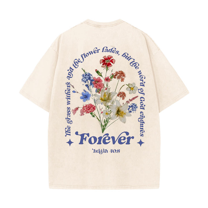 Christianartworkshop Unisex-T-Shirt „Ewiges Wort Gottes“ (vorgewaschen) - Aprikose - 5XL - image 6