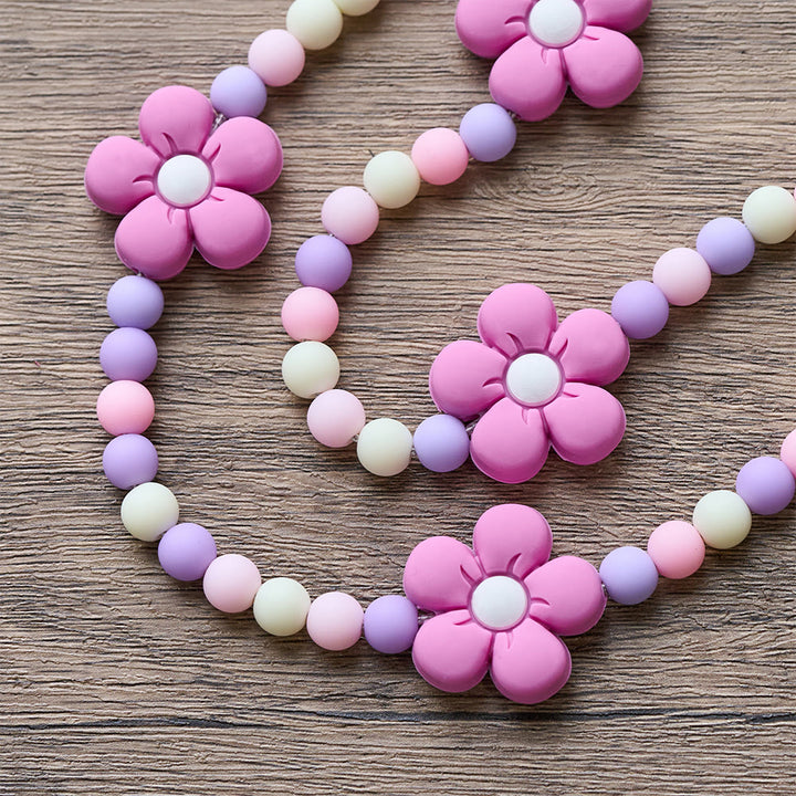 Christianartworkshop Buntes Rosenkranz-Set für Kinder: Weiche Silikonblumen in Rosa, Lila und Blau für das erste Gebet - image 13