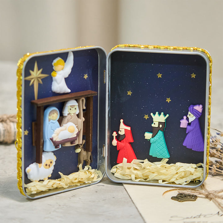 Christliche Krippe aus Blech: Eine kompakte Darstellung des Weihnachtsglaubens und der Weihnachtsgeschichte - image 1