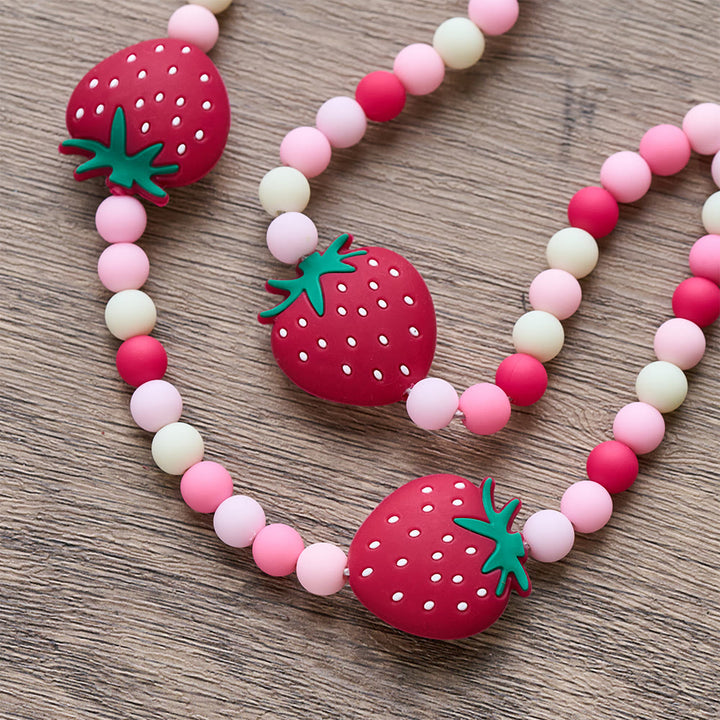 Christianartworkshop Erdbeerrosenkranz für Kinder: Zarte Beeren und rosa-weiße Perlen für junge Gläubige - image 7