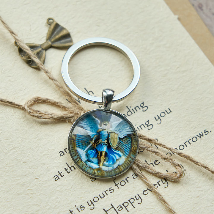 Christianartworkshop Klassische religiöse Rüstung Schutzengel St. Michael Schlüsselanhänger: Dauerhaftes Emblem der himmlischen Tapferkeit - image 4