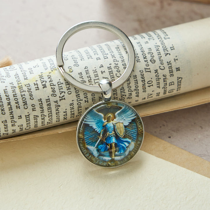 Christianartworkshop Klassische religiöse Rüstung Schutzengel St. Michael Schlüsselanhänger: Dauerhaftes Emblem der himmlischen Tapferkeit - image 3