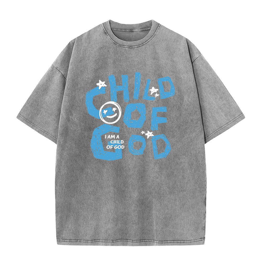 Christianartworkshop Kind Gottes Unisex-T-Shirt (vorgewaschen) - Grau - 5XL - image 4