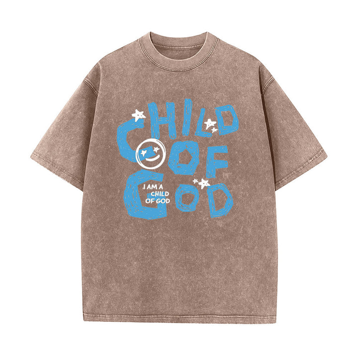 Christianartworkshop Kind Gottes Unisex-T-Shirt (vorgewaschen) - Kaffee - 5XL - image 6