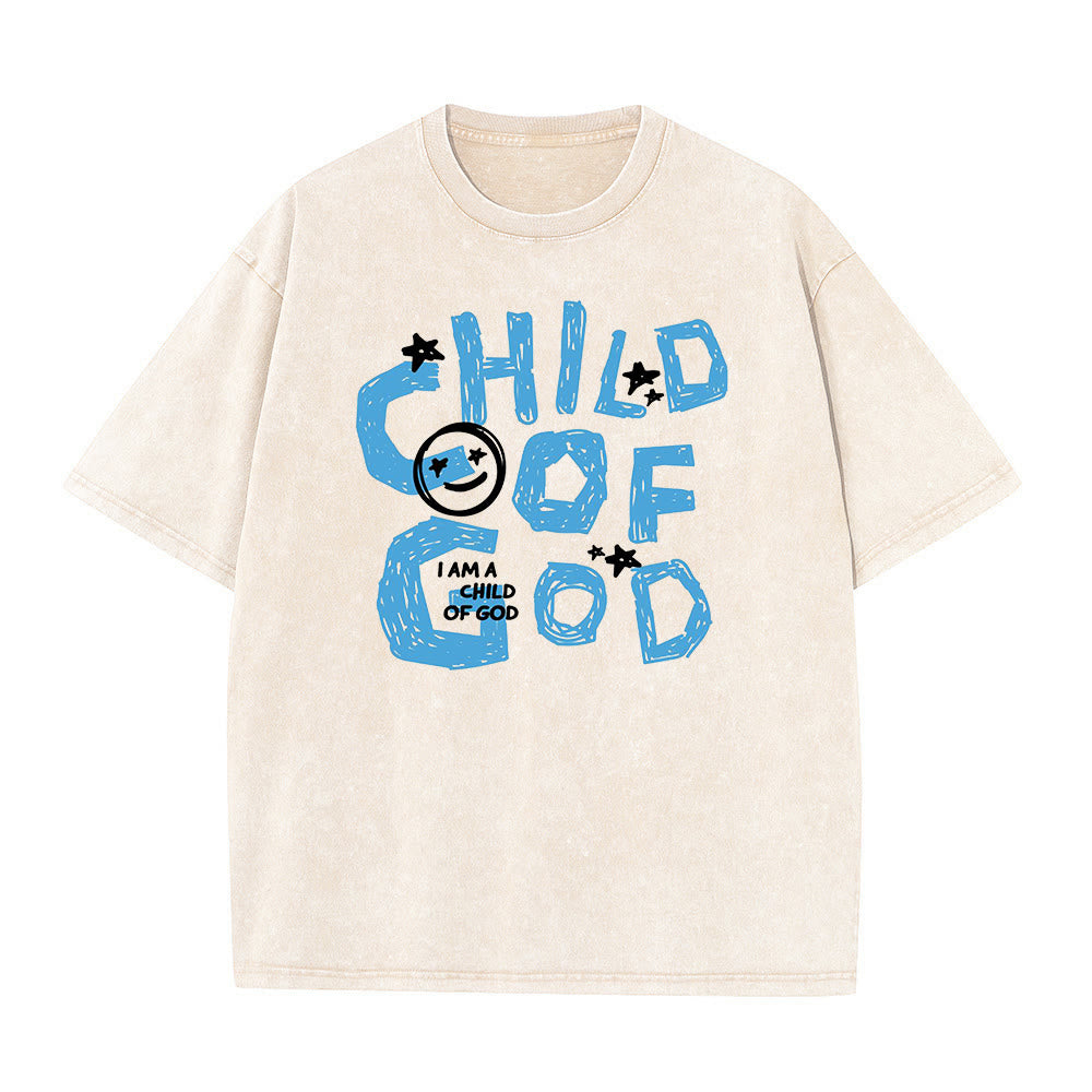 Christianartworkshop Kind Gottes Unisex-T-Shirt (vorgewaschen) - Aprikose - 5XL - image 1