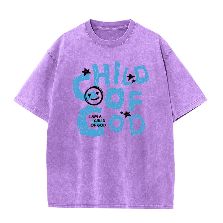 Christianartworkshop Kind Gottes Unisex-T-Shirt (vorgewaschen) - Lila - 5XL - image 5