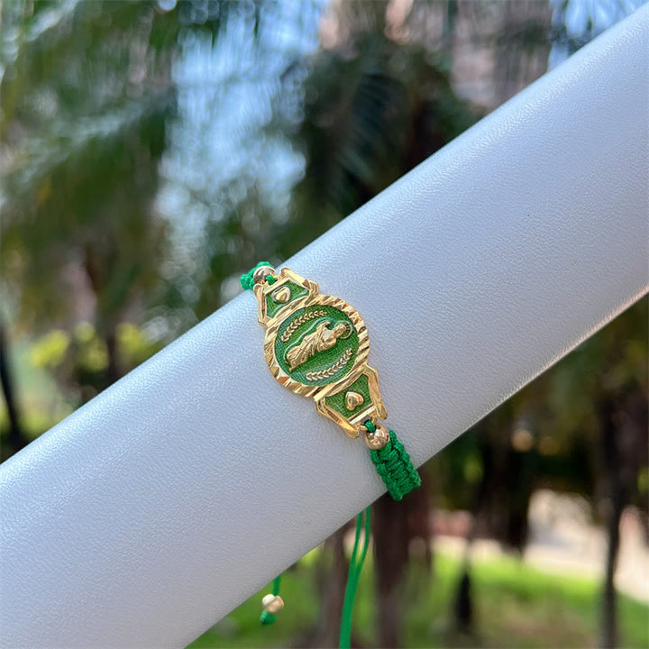 Mehrkordeliges Marienarmband von Christianartworkshop: Stille Erinnerung an ihre Fürsorge - Grün - image 4