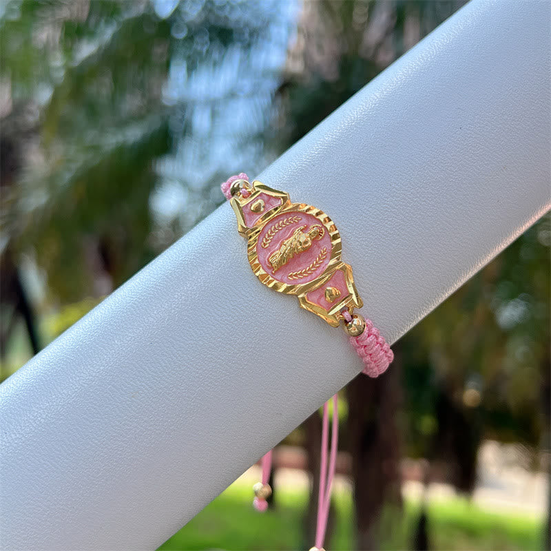 Mehrkordeliges Marienarmband von Christianartworkshop: Stille Erinnerung an ihre Fürsorge - Rosa - image 5