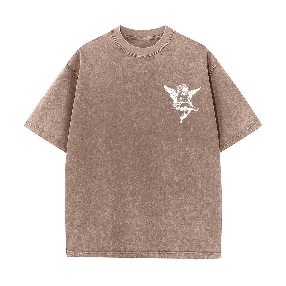 Christianartworkshop Inspiriertes „Blessed“-T-Shirt mit Engelsmotiv, Unisex, gewaschen - image 11