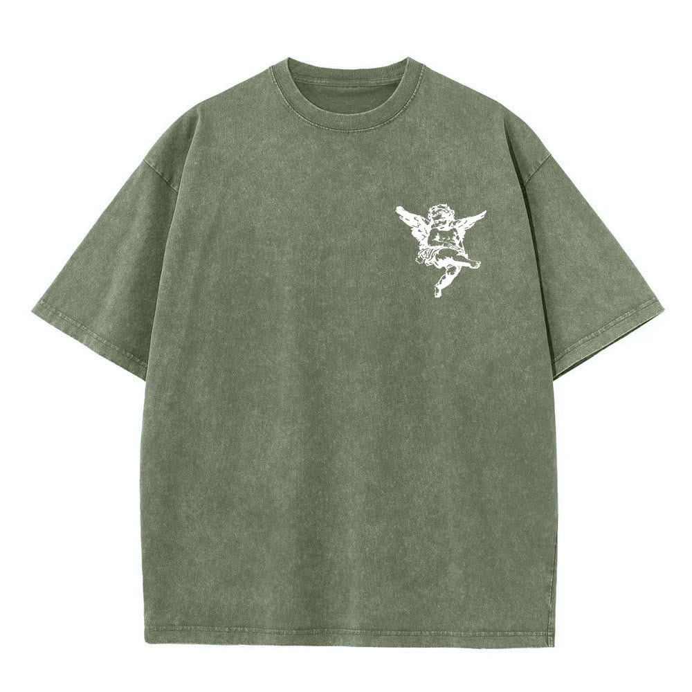 Christianartworkshop Inspiriertes „Blessed“-T-Shirt mit Engelsmotiv, Unisex, gewaschen - image 7