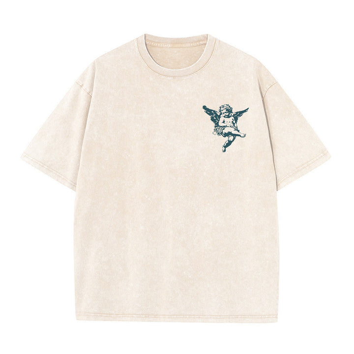 Christianartworkshop Inspiriertes „Blessed“-T-Shirt mit Engelsmotiv, Unisex, gewaschen - image 1