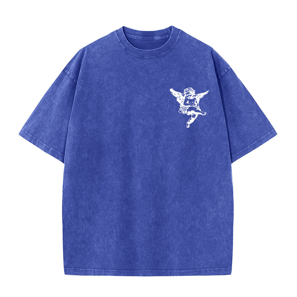 Christianartworkshop Inspiriertes „Blessed“-T-Shirt mit Engelsmotiv, Unisex, gewaschen - image 17