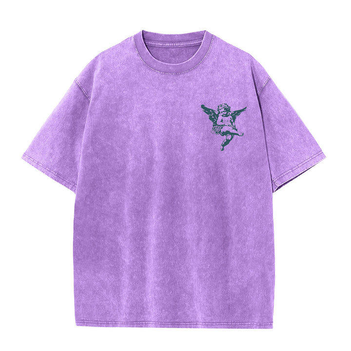 Christianartworkshop Inspiriertes „Blessed“-T-Shirt mit Engelsmotiv, Unisex, gewaschen - image 15