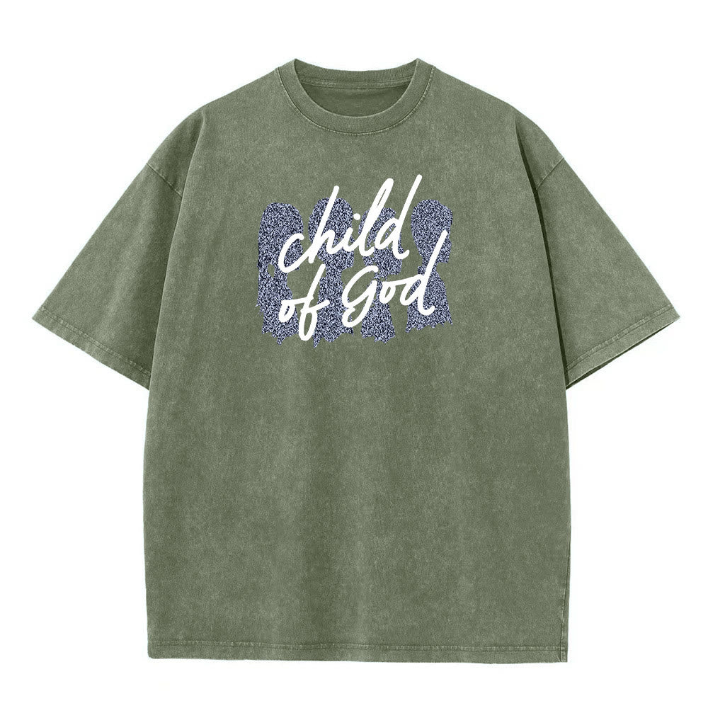 Christianartworkshop Kind Gottes Unisex-T-Shirt (vorgewaschen) - Armeegrün - 5XL - image 2