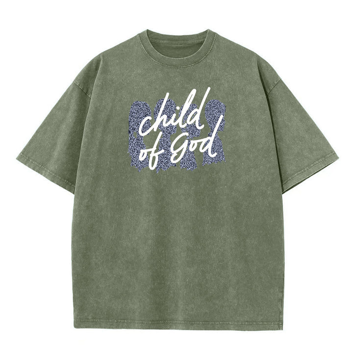 Christianartworkshop Kind Gottes Unisex-T-Shirt (vorgewaschen) - Armeegrün - 5XL - image 2