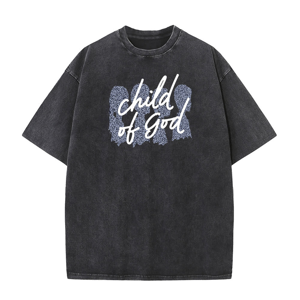 Christianartworkshop Kind Gottes Unisex-T-Shirt (vorgewaschen) - Schwarz - 5XL - image 1