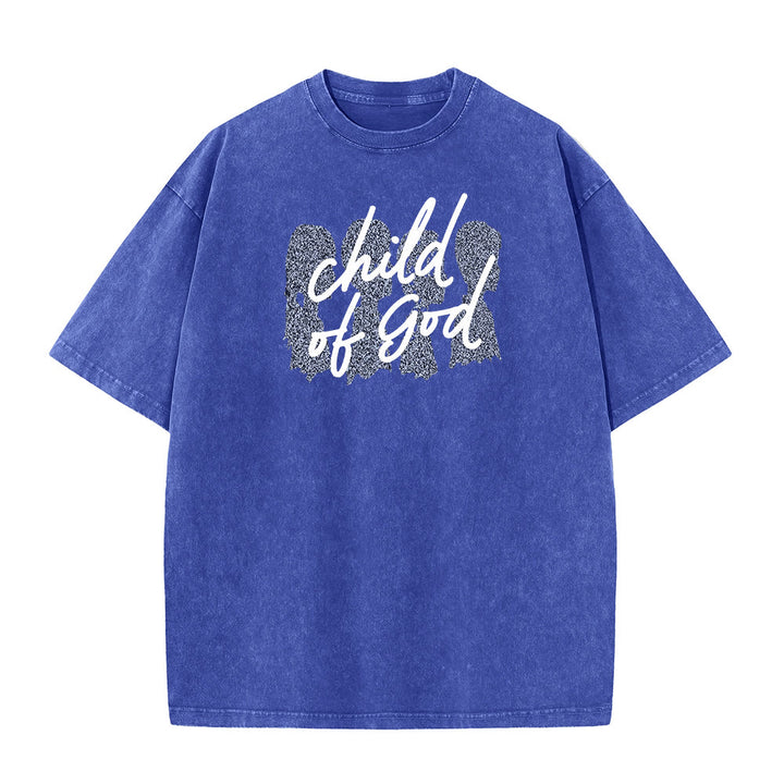 Christianartworkshop Kind Gottes Unisex-T-Shirt (vorgewaschen) - Blau - 5XL - image 4