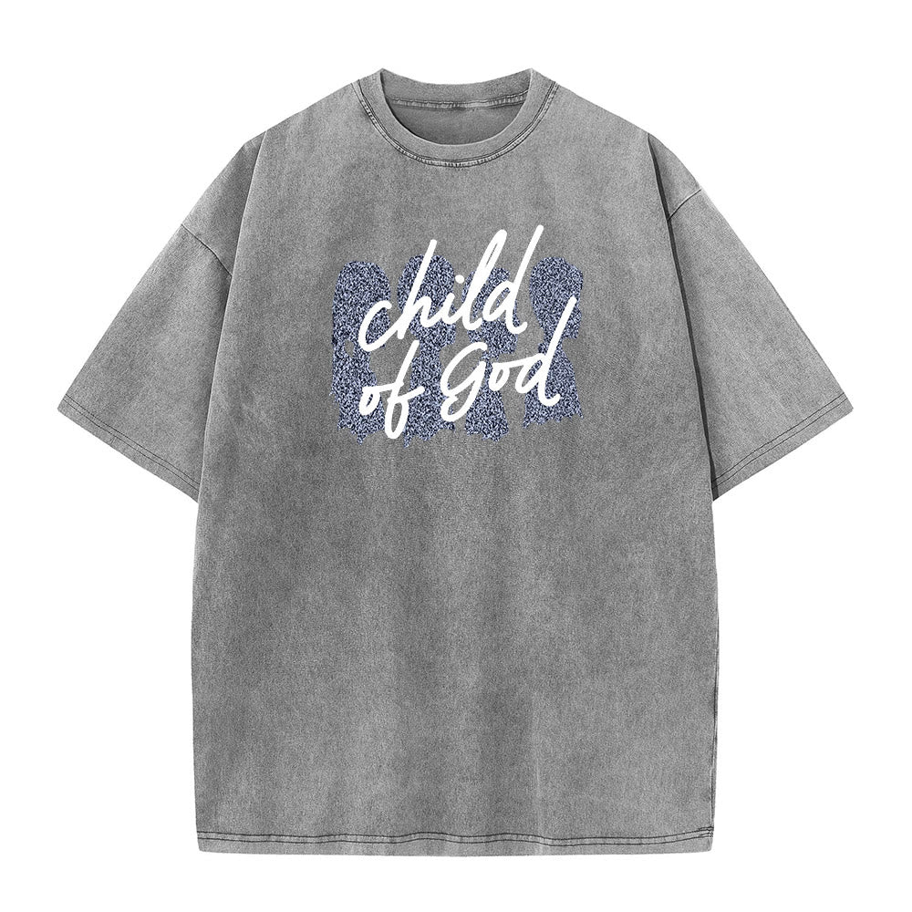 Christianartworkshop Kind Gottes Unisex-T-Shirt (vorgewaschen) - Grau - 5XL - image 3