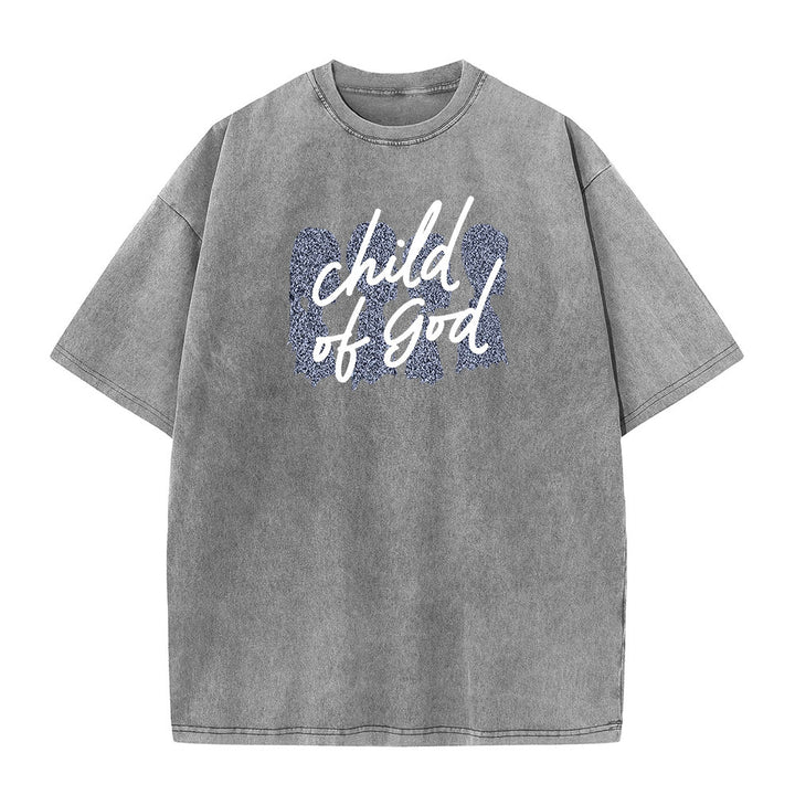 Christianartworkshop Kind Gottes Unisex-T-Shirt (vorgewaschen) - Grau - 5XL - image 3