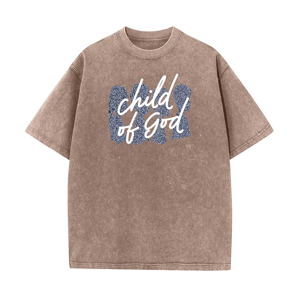 Christianartworkshop Kind Gottes Unisex-T-Shirt (vorgewaschen) - Kaffee - 5XL - image 6