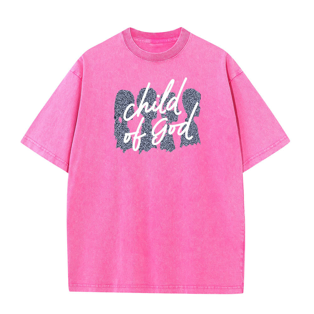 Christianartworkshop Kind Gottes Unisex-T-Shirt (vorgewaschen) - Rosa - 5XL - image 8
