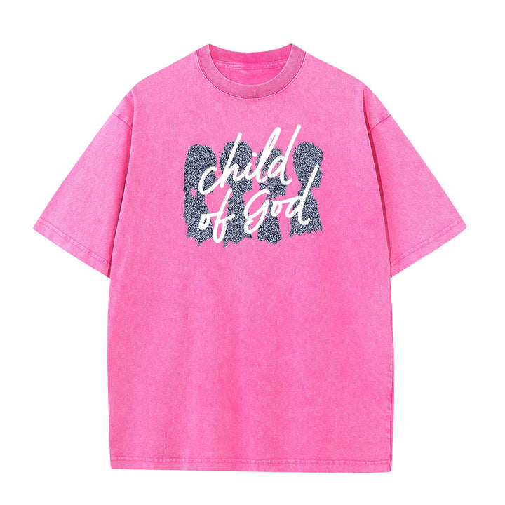 Christianartworkshop Kind Gottes Unisex-T-Shirt (vorgewaschen) - Rosa - 5XL - image 8