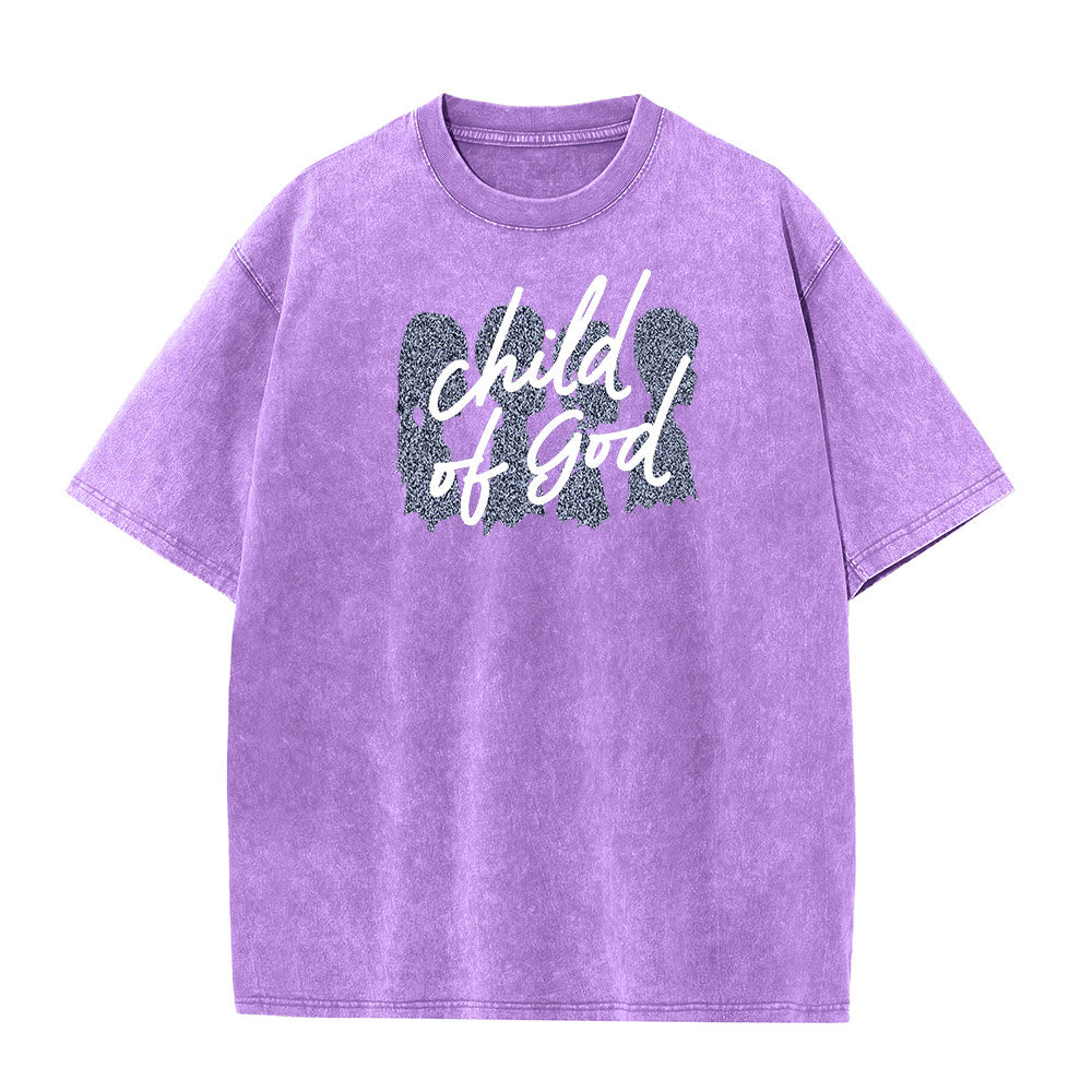Christianartworkshop Kind Gottes Unisex-T-Shirt (vorgewaschen) - Lila - 5XL - image 0