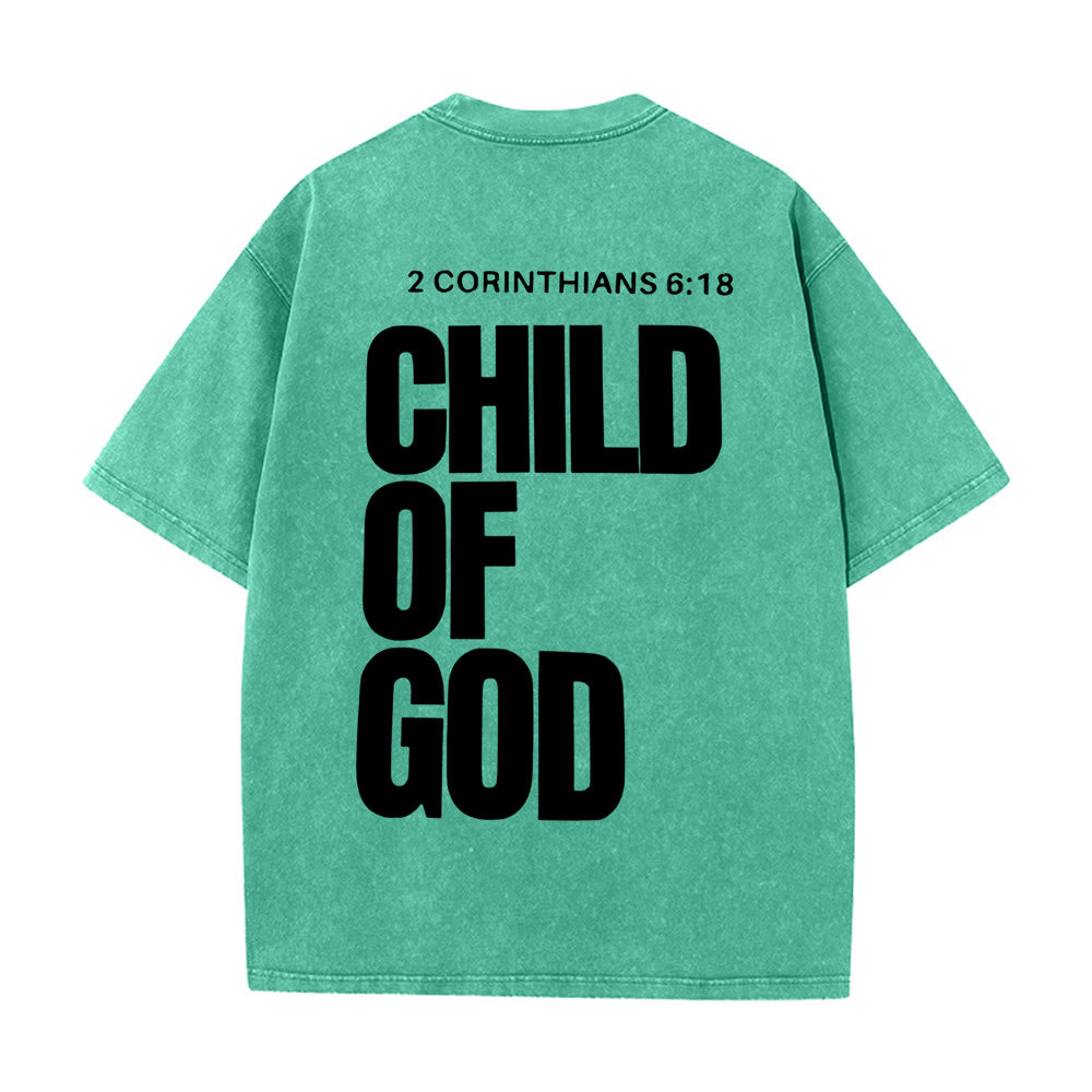 Christianartworkshop Minimalistisches Unisex-T-Shirt „Kind Gottes“: Ausdrucksstarker Glaube in klarem Design - Grün - 5XL - image 14