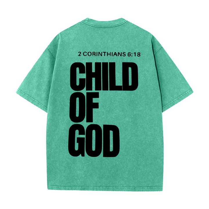 Christianartworkshop Minimalistisches Unisex-T-Shirt „Kind Gottes“: Ausdrucksstarker Glaube in klarem Design - Grün - 5XL - image 14