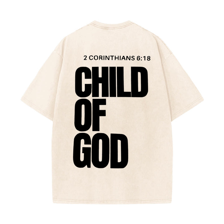 Christianartworkshop Minimalistisches Unisex-T-Shirt „Kind Gottes“: Ausdrucksstarker Glaube in klarem Design - Aprikose - 5XL - image 10