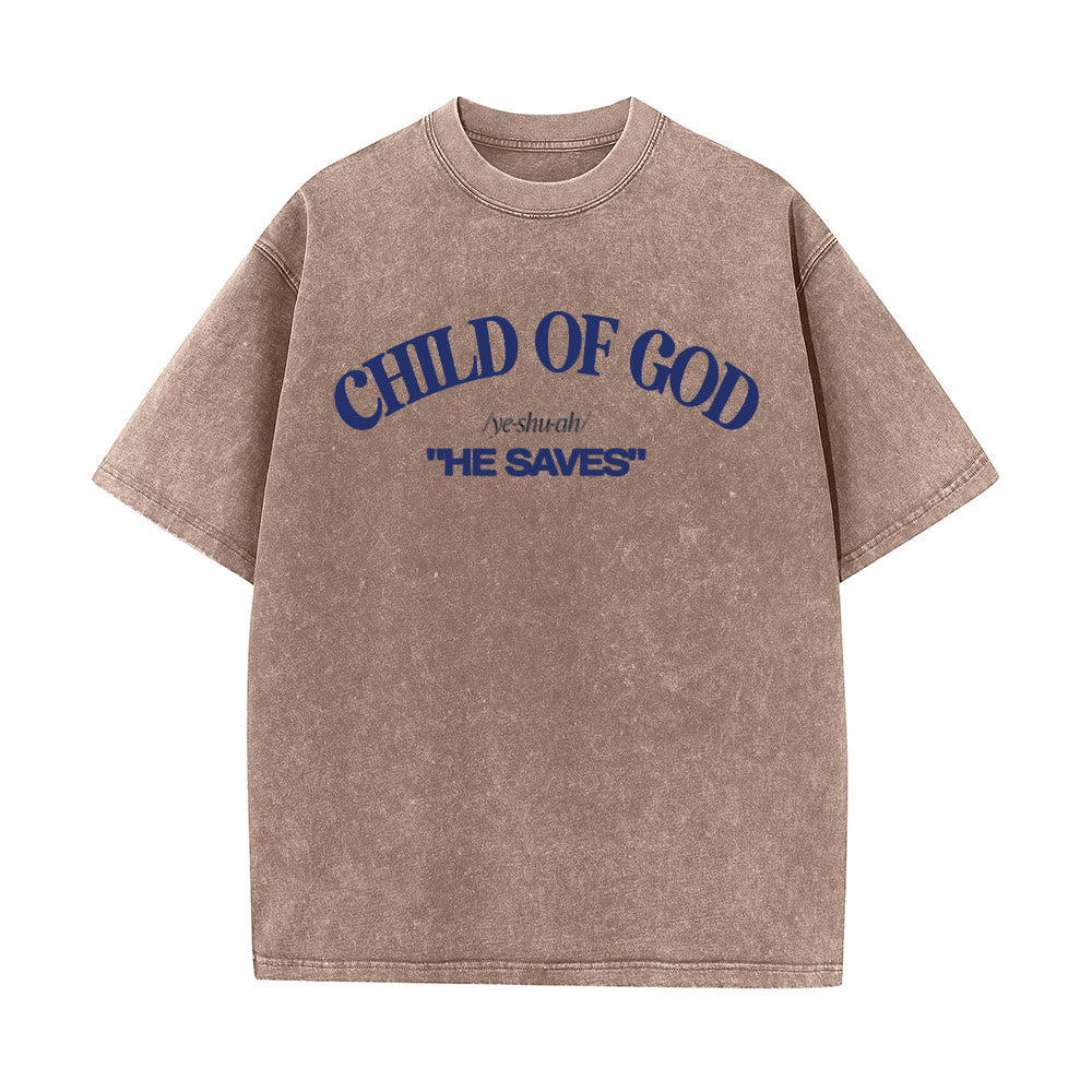 Christianartworkshop Klassischer Stil Er rettet Kind Gottes Unisex-T-Shirt (vorgewaschen) - Kaffee - 5XL - image 6