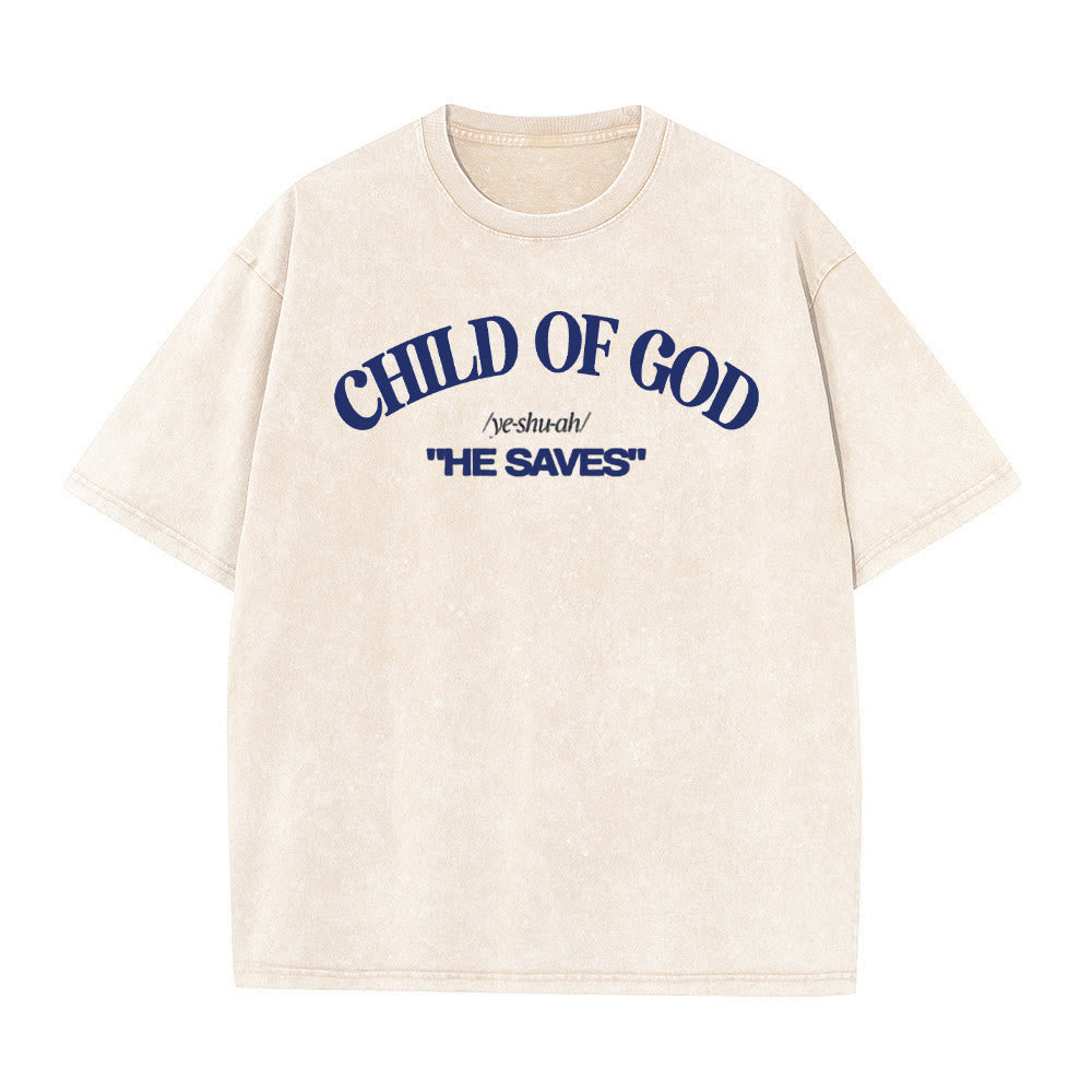 Christianartworkshop Klassischer Stil Er rettet Kind Gottes Unisex-T-Shirt (vorgewaschen) - Aprikose - 5XL - image 5
