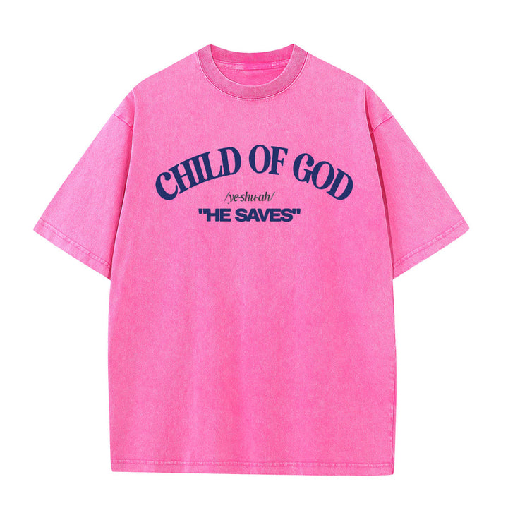 Christianartworkshop Klassischer Stil Er rettet Kind Gottes Unisex-T-Shirt (vorgewaschen) - Rosa - 5XL - image 8