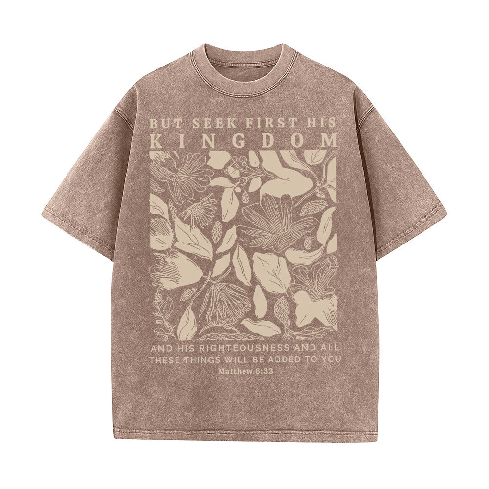 Christianartworkshop Aber sucht zuerst sein Reich Unisex-T-Shirt (vorgewaschen) - Kaffee - 5XL - image 6