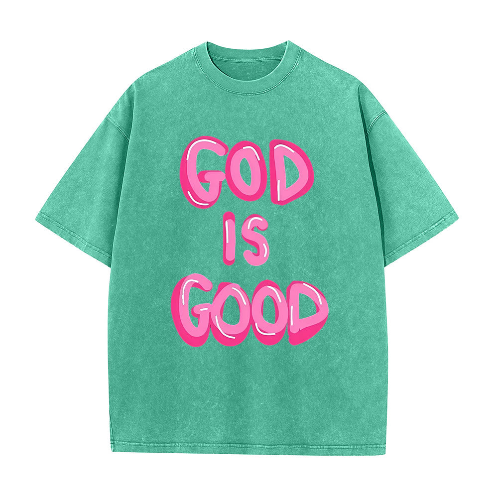 Christianartworkshop Gott ist gut Unisex-T-Shirt (vorgewaschen) - Grün - 5XL - image 2