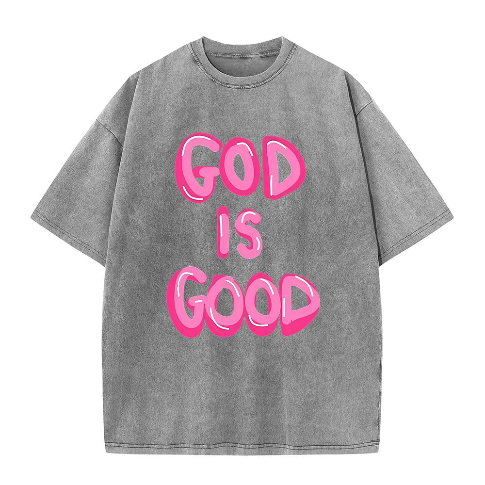 Christianartworkshop Gott ist gut Unisex-T-Shirt (vorgewaschen) - Grau - 5XL - image 6