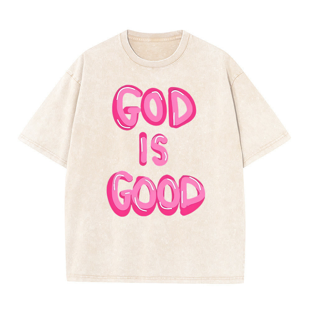 Christianartworkshop Gott ist gut Unisex-T-Shirt (vorgewaschen) - Aprikose - 5XL - image 0