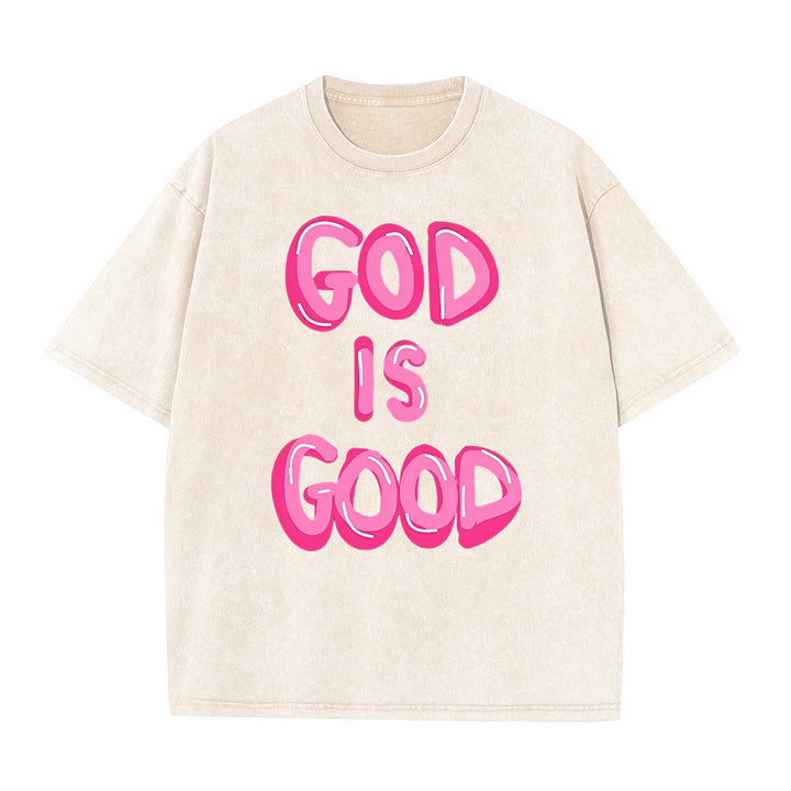 Christianartworkshop Gott ist gut Unisex-T-Shirt (vorgewaschen) - Aprikose - 5XL - image 0