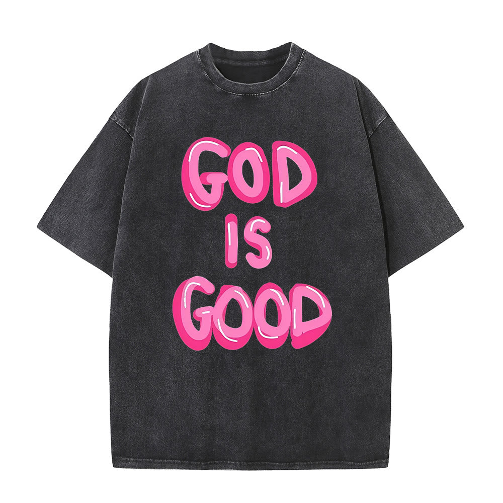Christianartworkshop Gott ist gut Unisex-T-Shirt (vorgewaschen) - Schwarz - 5XL - image 1