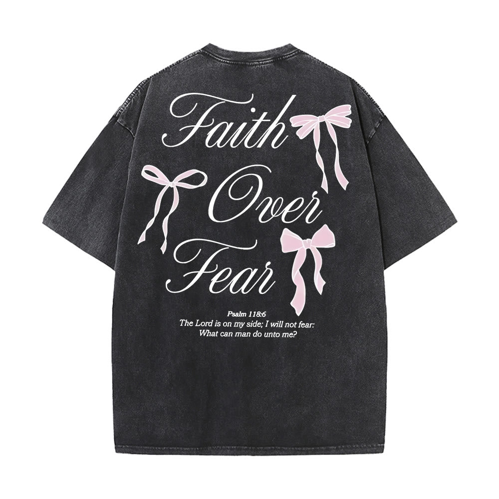 Christianartworkshop Glaube statt Angst Unisex-T-Shirt (vorgewaschen) - Schwarz - 5XL - image 0