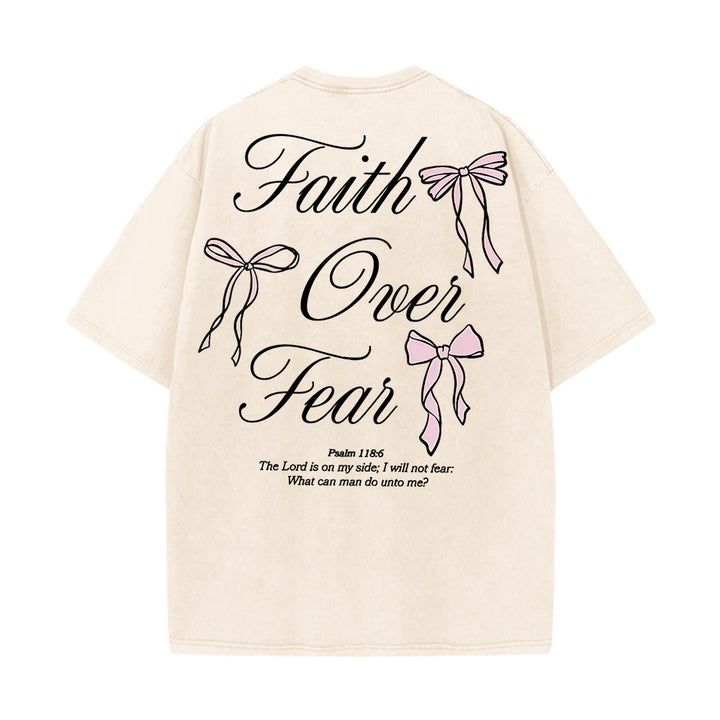 Christianartworkshop Glaube statt Angst Unisex-T-Shirt (vorgewaschen) - Aprikose - 5XL - image 3