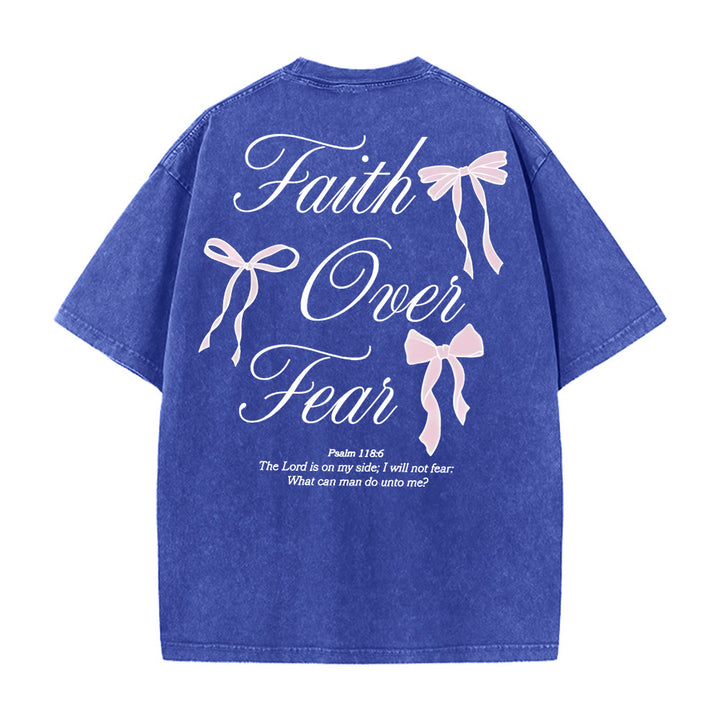 Christianartworkshop Glaube statt Angst Unisex-T-Shirt (vorgewaschen) - Blau - 5XL - image 9