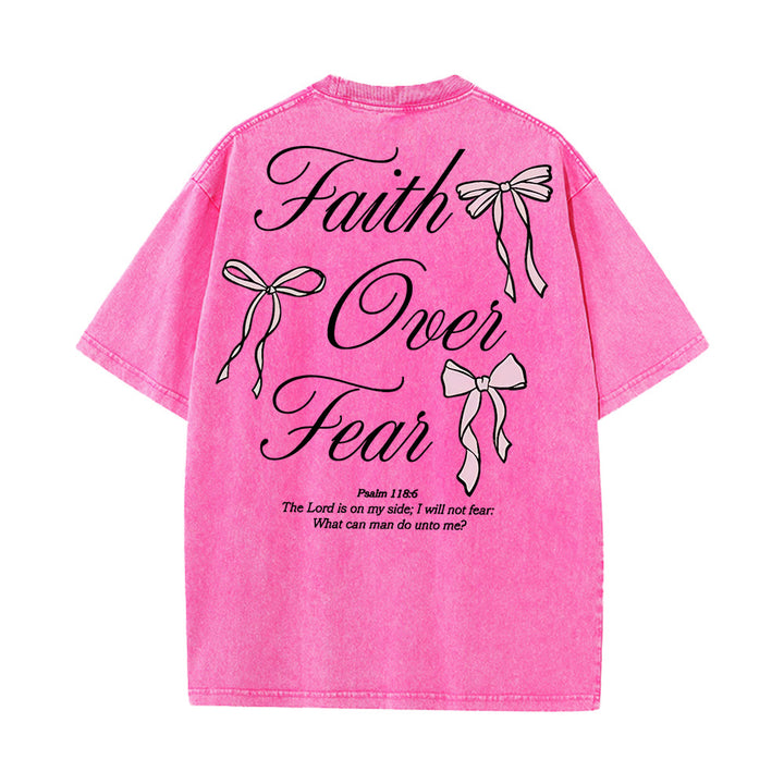 Christianartworkshop Glaube statt Angst Unisex-T-Shirt (vorgewaschen) - Rosa - 5XL - image 17