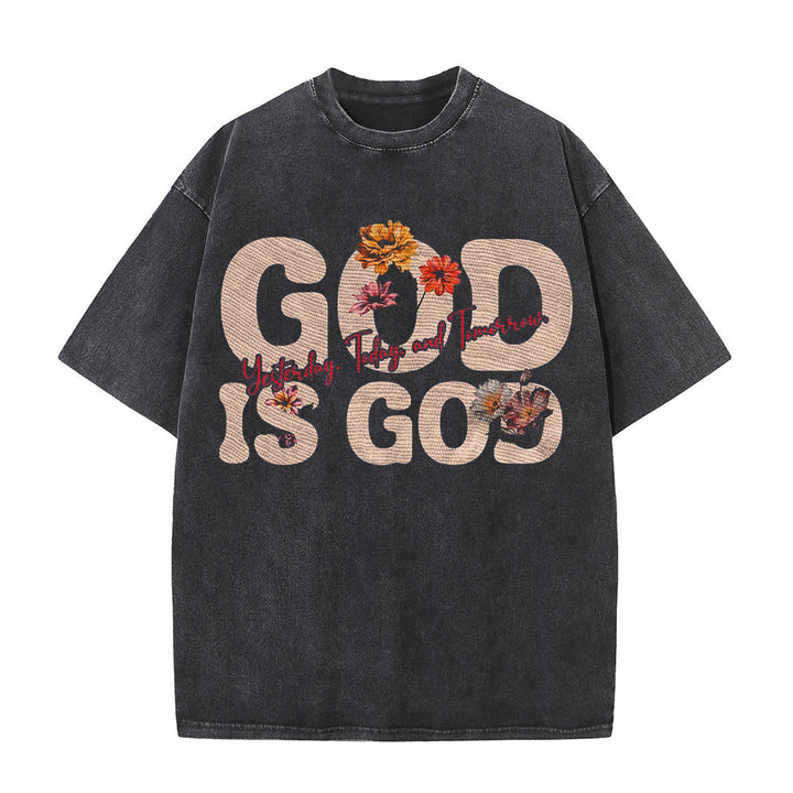 Christianartworkshop Gott ist Gott Unisex-T-Shirt (vorgewaschen) - Schwarz - 5XL - image 0