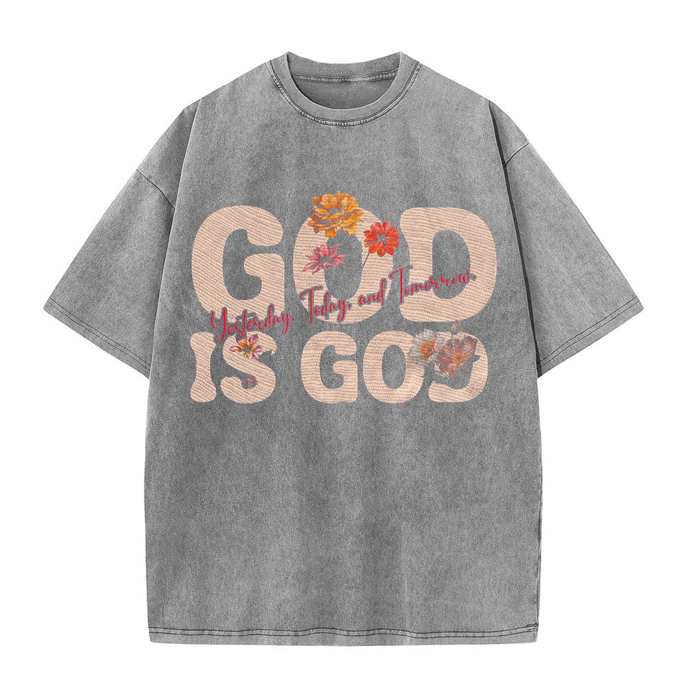 Christianartworkshop Gott ist Gott Unisex-T-Shirt (vorgewaschen) - Grau - 5XL - image 5