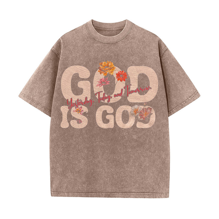 Christianartworkshop Gott ist Gott Unisex-T-Shirt (vorgewaschen) - Kaffee - 5XL - image 2